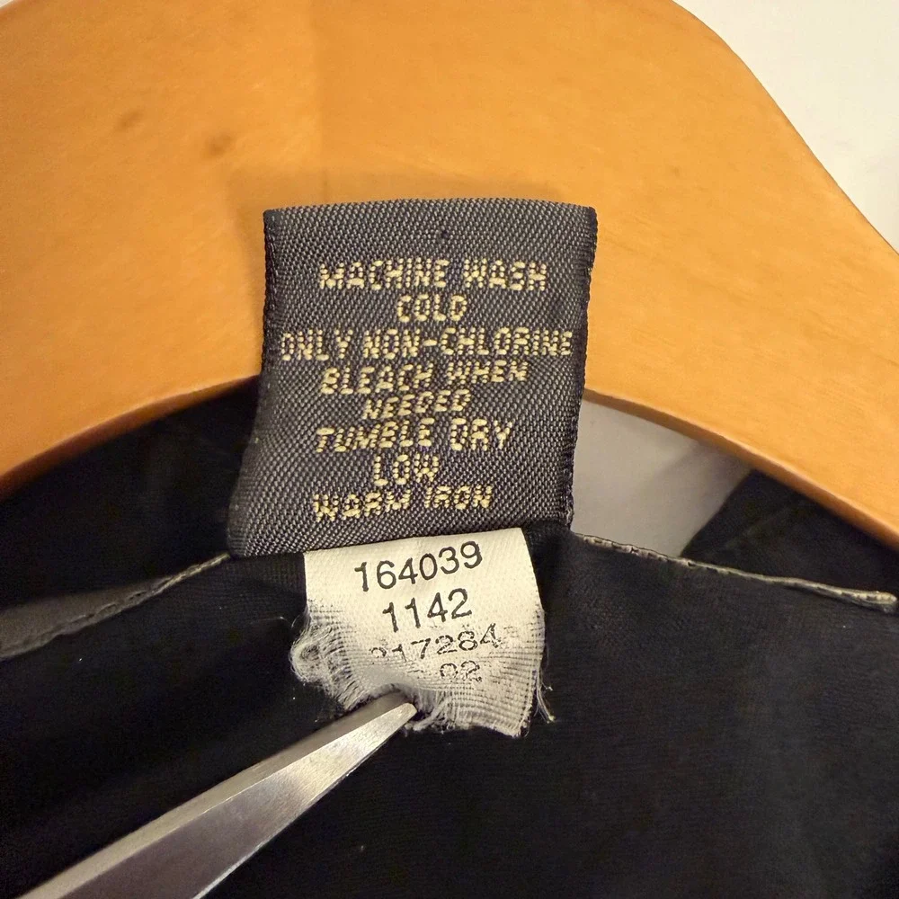 Banana Republic Mens Relaxed Fit Button Down Shirt Black Cotton Small 164039
